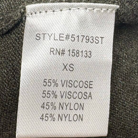 Clover Olive Green Cardigan, Sweater, Open Jacket, Size XS - Picture 5 of 8